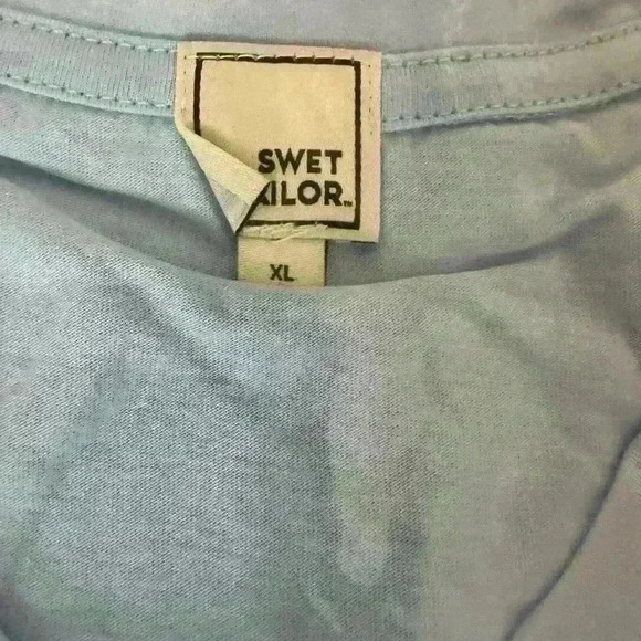 Swet Tailor Men’s The Softest V-Neck T-Shirt Light Blue Size XL - Picture 5 of 5